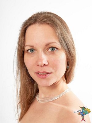 ожерелье Бисерная нить Хрусталь, 5 рядов, длина 40-45 см, серебряная фурнитура (ТМ Lisena)