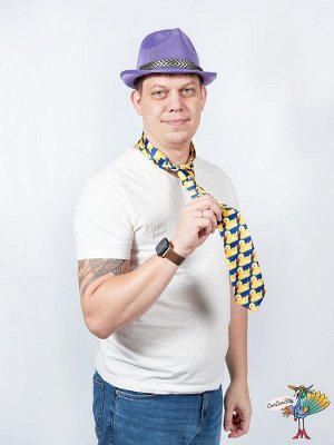 шляпа Стиляга, цвет фиолетовый, ог 58 см