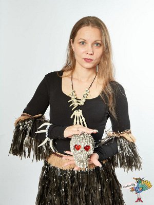 череп Светящийся глаз черепа, эпоксидная смола, 14х12х7 см