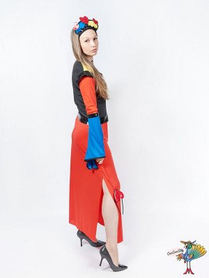 Костюм потрясающей королевы Червей One Size (платье, диадема, колье и палочка)
