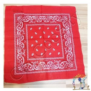 платок-бандана Ковбой, красная, 55х55 см