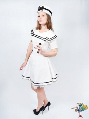 костюм Юнги, р-р М (платье с вшитым подъюбником, пилотка)