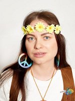 венок Хиппи с желтыми цветами