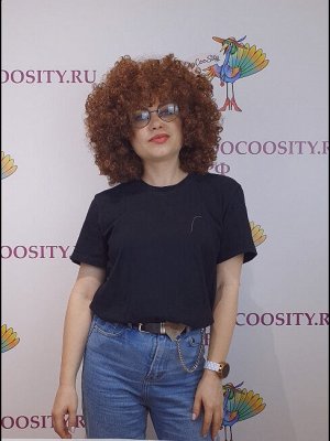 парик Африканские кудри коричневый, искусственный волос