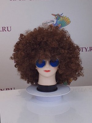парик Африканские кудри коричневый, искусственный волос