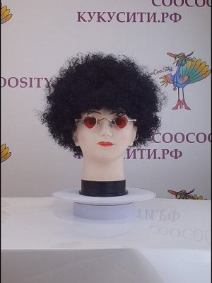 парик Афро кудри черный, искусственный волос