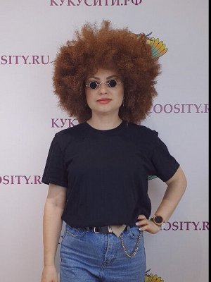 парик Древний человек кудри, коричневый, искусственный волос