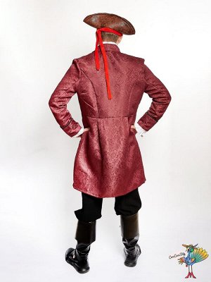 Сюртук Пиратcкий бордовый, р-р L