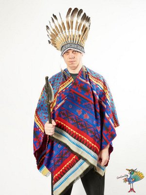 индейский Роуч, серый, 24 пера, объем головы 53-62см