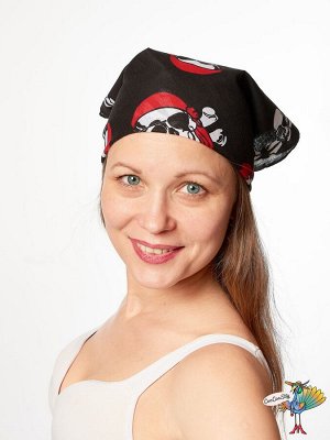 Mia Lover Платок-бандана Пиратская веселый роджер и череп с костями, №0063, 55х55 см