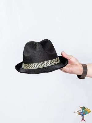 шляпа Стиляга, цвет черный, ог 58 см