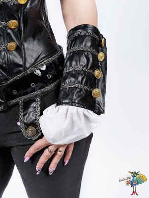 костюм женский Пиратка, р-р XL (корсет, нарукавники, ремень, брюки, шляпа)