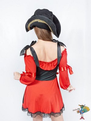 костюм женский Пиратка красное платье One Size (платье)