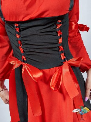 костюм женский Пиратка красное платье One Size (платье)