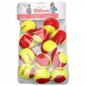 Мяч теннисный WILSON Starter Red, арт. WRT137100, ITF, 12 шт