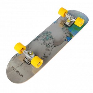 Скейтборд с ярким рисунком на деке, алюминиевая рама, колеса PU d= 60*45 мм, цвета МИКС