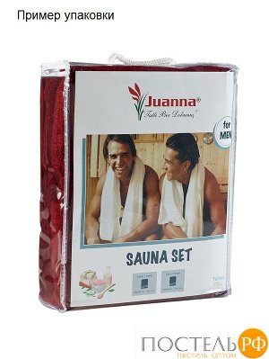 10257 Сауна махра с вышивкой   мужская JUANNA 2 предмета BRODE кремовый