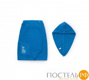 7143-42595 Набор для сауны Universiade/100% хлопок, 380 г/м2 / Real Winter, синий