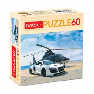 Hatber / Пазлы 60 Вертолет и Гонка