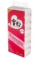 Туалетная бумага Xuesong XS-9105, 6ти слойная без втулки, 21 рулон по 8 метров, лист 115мм*110мм, Китай
