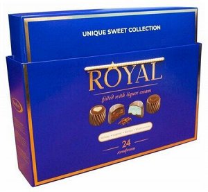 Конфеты 478/С Набор ROYAL COLLECTION Синяя коробка 370гр