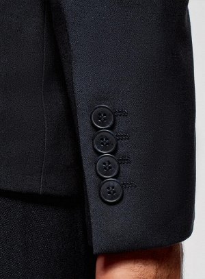 Пиджак с контрастной отделкой лацканов и карманов