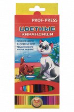 Карандаши цв. 12цв. МИЛЫЕ КОТЯТА d=2.8мм ТМ &quot;Profit&quot;