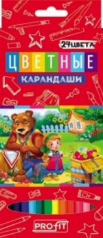 Карандаши цв. пл.2М 24цв. Любимые сказки d=2.65мм ТМ &quot;Profit&quot;
