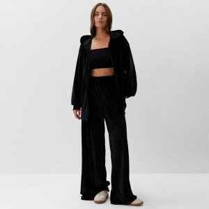 Костюм женский (толстовка и брюки) KAFTAN Plushy, черный