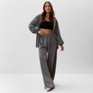 Костюм женский (толстовка, брюки) KAFTAN Plushy, серый