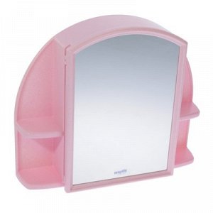 Шкафчик зеркальный Orion, цвет розовый мрамор