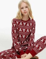 Пижама GSLОО1585 белый/красный/Девочки 6-8