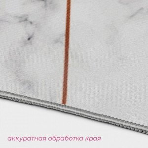 Коврики для ванной и туалета Доляна «Мрамор», 2 шт., 50x80 см, 40x50 см