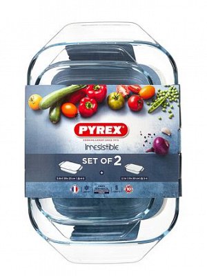 "Pyrex" Набор форм для запекания "IRRESISTIBLE" 2пр. 32x20см, 39х24см