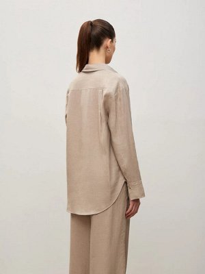 Рубашка однотонная, B3021/portabella
