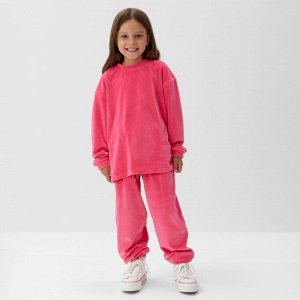 Костюм детский (свитшот, брюки) KAFTAN Plushy 30 (98-104 см), фуксия