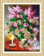 Набор (вышивка бисером) Магнолия и сирень