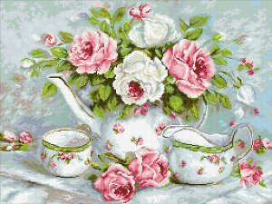 Набор (алмазная мозаика) Розовый чай