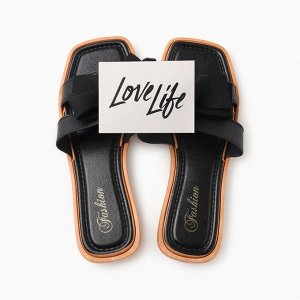 Тапочки женские с открытым носом LoveLife, чёрные