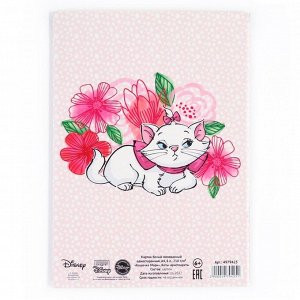 Картон белый, А4, 8 листов, мелованный, односторонний, в папке, 210, г/м², «Коты аристократы»