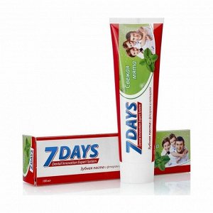 Зубная паста свежая мята защита от кариеса, 7 days, 100 мл