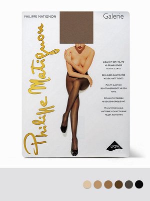 Колготки  Galerie 40 (Philippe Matignon) матовые колготки с лайкрой двойной обкрутки, без трусиков