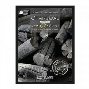 3W Clinic Маска-салфетка 23гр с экстрактом древесного угля (Charcoal) /100/600/