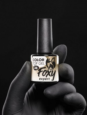 Цветной топ без липкого слоя (COLOR TOP GEL) #38, 8 ml