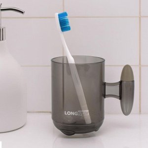 "LONGSTAR" Кружка для зубных щеток 12,5х8см, цв.коричневый