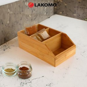 Бокс для хранения специй (бамбук), 25,5х15,9см