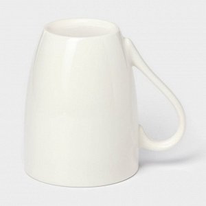Кружка Доляна White Label, 350 мл, фарфор, белая