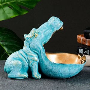 Хорошие сувениры Подставка для мелочей &quot;Бегемот&quot; зеленый, 22х30см