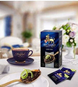 Чай Richard Lord Grey 90г черн. с бергамотом и цедрой цитрусовых