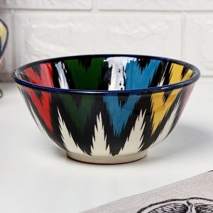 Салатники Риштанская Керамика «Атлас», набор 3 шт., d=15 см, разноцветные